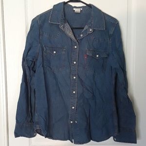 Levis long sleeve denim shirt